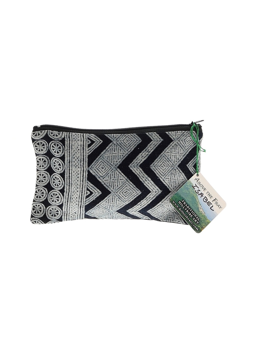 Black & Silver Embroidered Women's Clutch